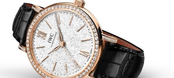 The silvery dials fake watches are decorated with diamonds.