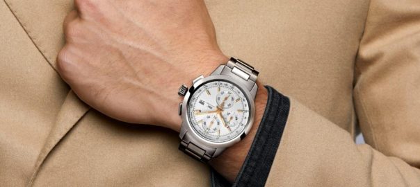 The white dial fake watch is designed for men.